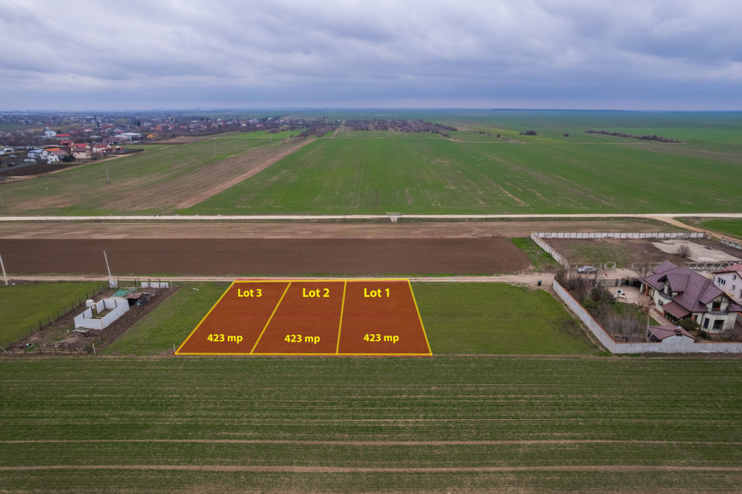 FRUMUSANI - VIOLETELOR, TEREN 423 MP, FRONT 14 M!