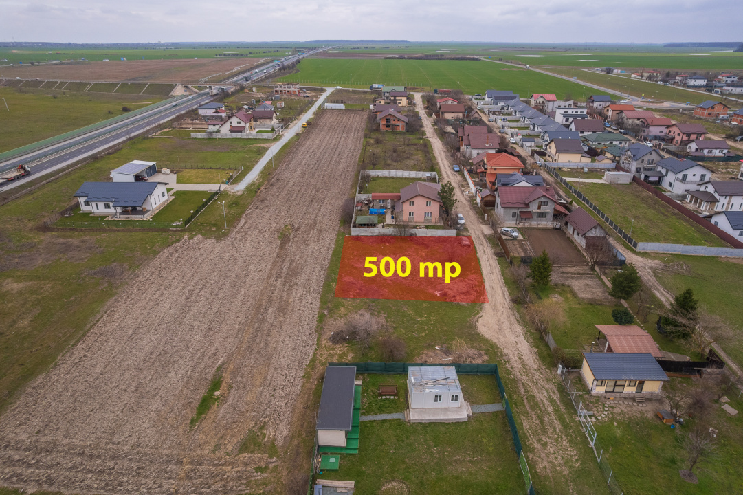 BRANESTI - VADU ANEI, TEREN 500 MP, FRONT STRADAL 22 MP!