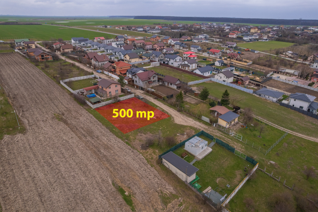 BRANESTI - VADU ANEI, TEREN 500 MP, FRONT STRADAL 22 MP!